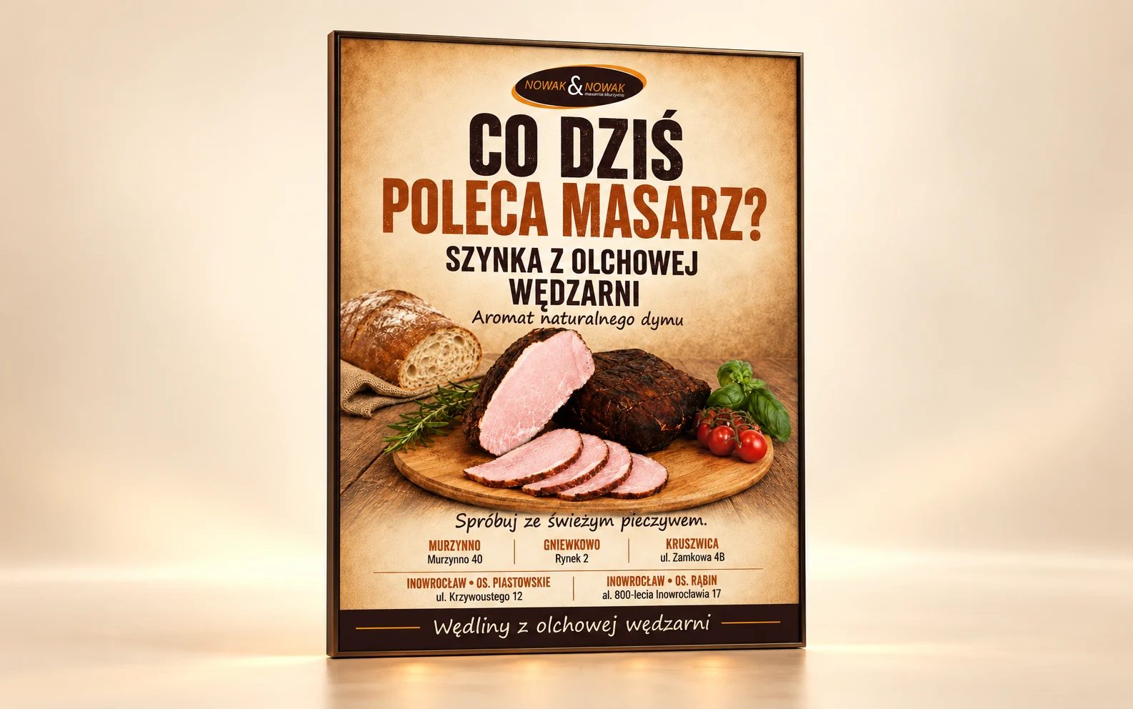 Nowak & Nowak — Co dziś poleca masarz (mockup)