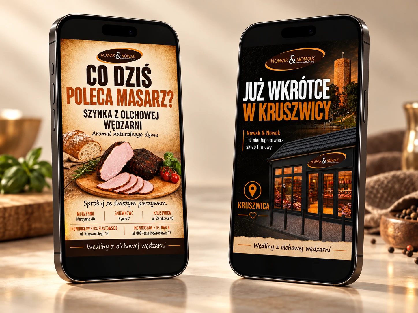 Nowak & Nowak — Publikacje na telefonach (mockup)