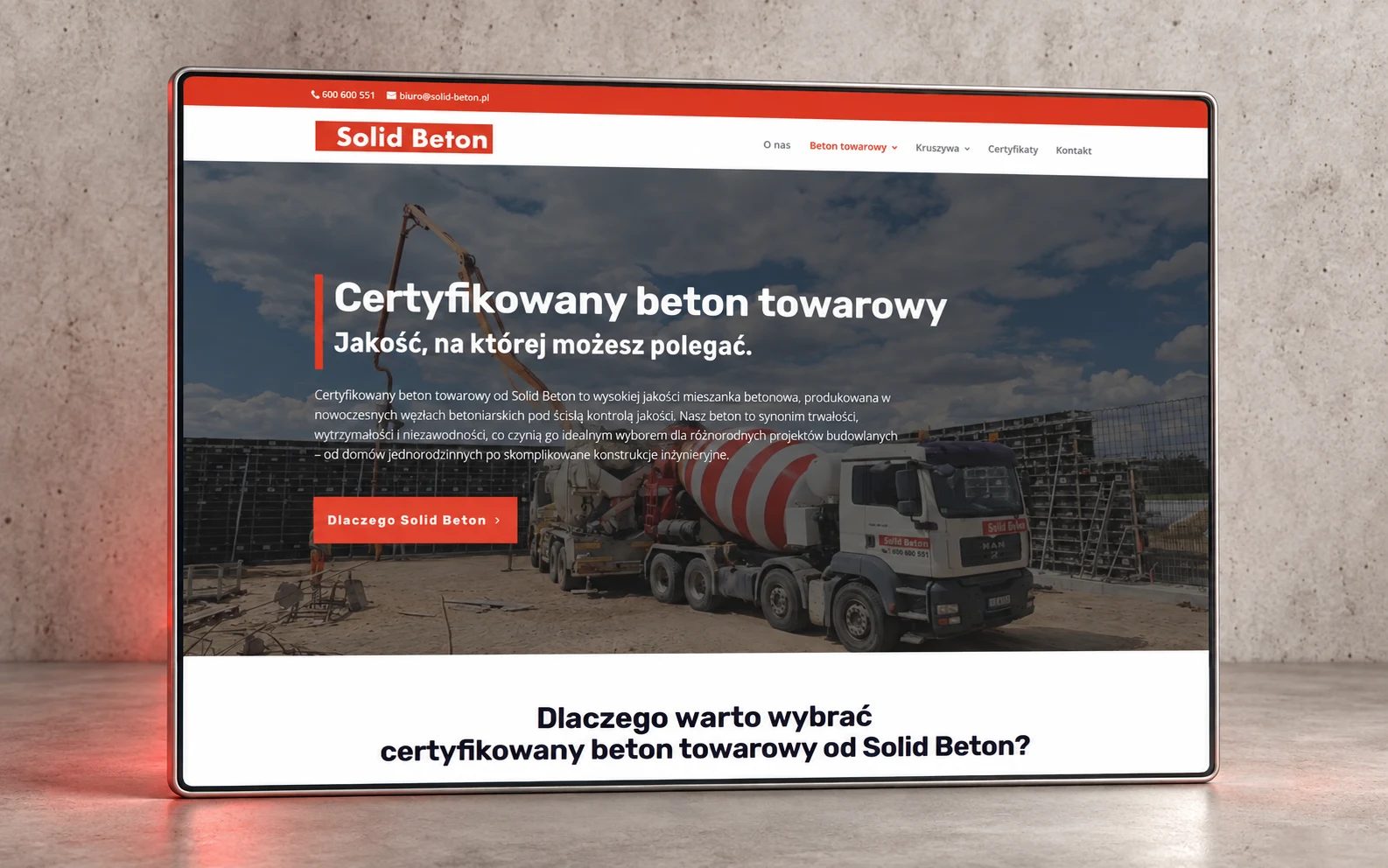 Solid Beton — Beton towarowy (mockup)